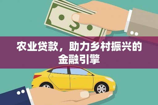 高邮农业贷款，助力乡村振兴的金融引擎