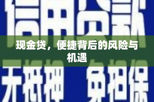 高邮现金贷，便捷背后的风险与机遇