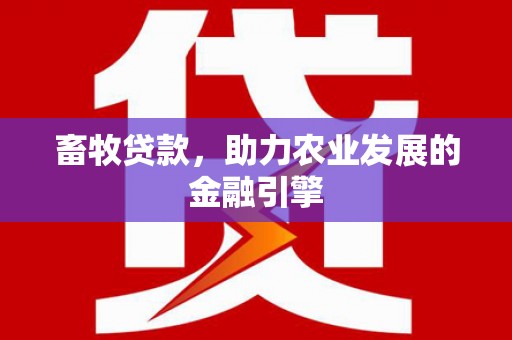 高邮畜牧贷款，助力农业发展的金融引擎