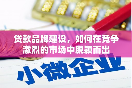 高邮贷款品牌建设，如何在竞争激烈的市场中脱颖而出