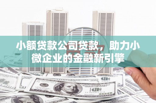 高邮小额贷款公司贷款，助力小微企业的金融新引擎