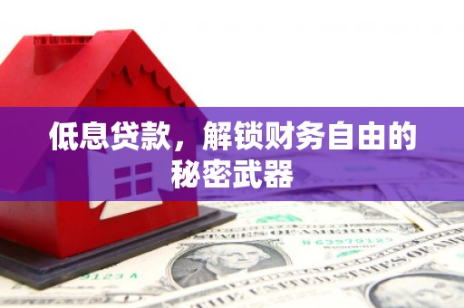 高邮低息贷款，解锁财务自由的秘密武器