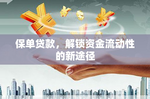 高邮保单贷款，解锁资金流动性的新途径