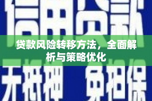 高邮贷款风险转移方法，全面解析与策略优化