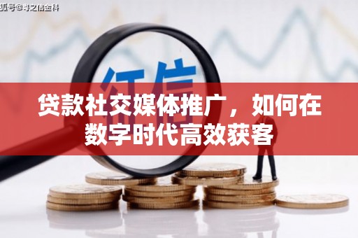高邮贷款社交媒体推广，如何在数字时代高效获客