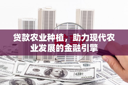 高邮贷款农业种植，助力现代农业发展的金融引擎