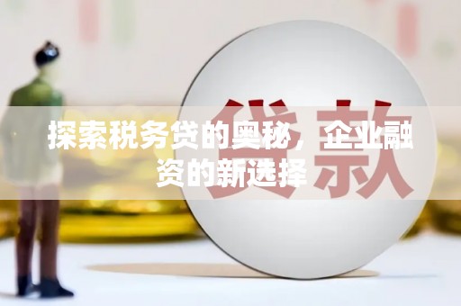 高邮探索税务贷的奥秘，企业融资的新选择