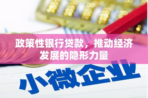 高邮政策性银行贷款，推动经济发展的隐形力量