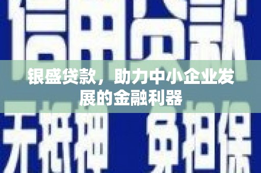 高邮银盛贷款，助力中小企业发展的金融利器