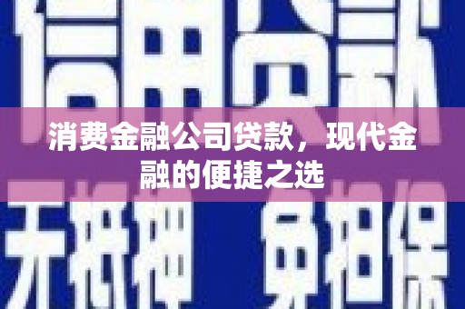 高邮消费金融公司贷款，现代金融的便捷之选
