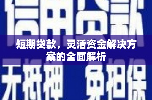 高邮短期贷款，灵活资金解决方案的全面解析