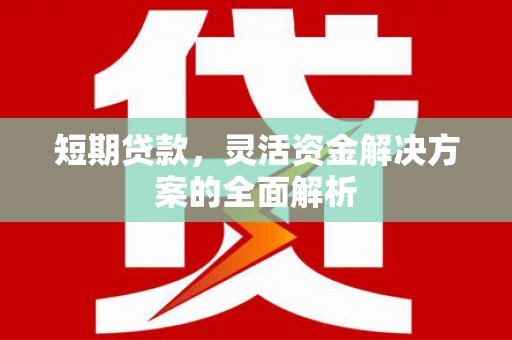高邮短期贷款，灵活资金解决方案的全面解析