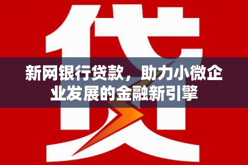 高邮新网银行贷款，助力小微企业发展的金融新引擎
