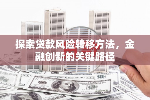 高邮探索贷款风险转移方法，金融创新的关键路径