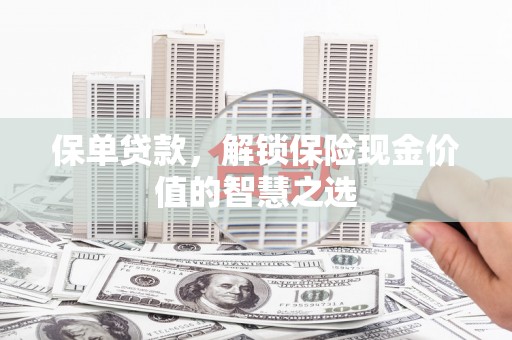 高邮保单贷款，解锁保险现金价值的智慧之选
