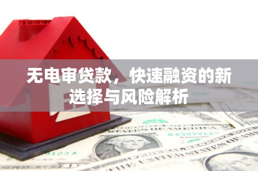 高邮无电审贷款，快速融资的新选择与风险解析