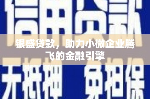 高邮银盛贷款，助力小微企业腾飞的金融引擎