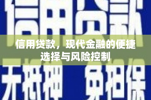 高邮信用贷款，现代金融的便捷选择与风险控制
