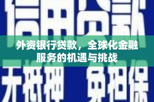 高邮外资银行贷款，全球化金融服务的机遇与挑战