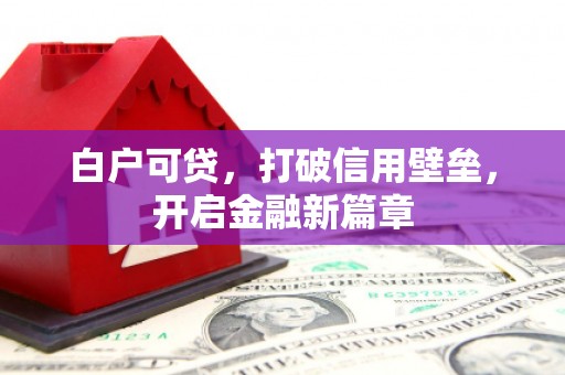 高邮白户可贷，打破信用壁垒，开启金融新篇章