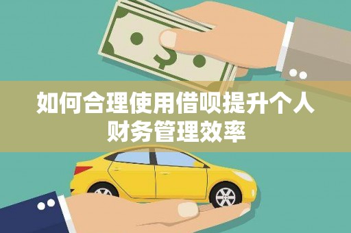 高邮如何合理使用借呗提升个人财务管理效率