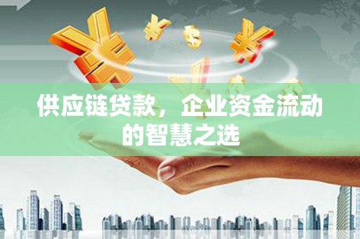 高邮供应链贷款，企业资金流动的智慧之选
