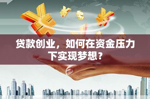 高邮贷款创业，如何在资金压力下实现梦想？