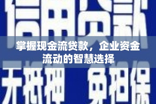 高邮掌握现金流贷款，企业资金流动的智慧选择