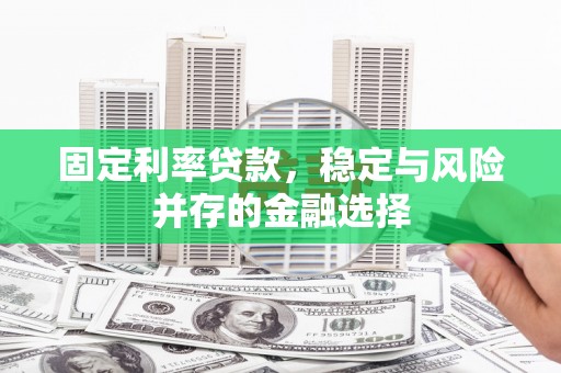 高邮固定利率贷款，稳定与风险并存的金融选择