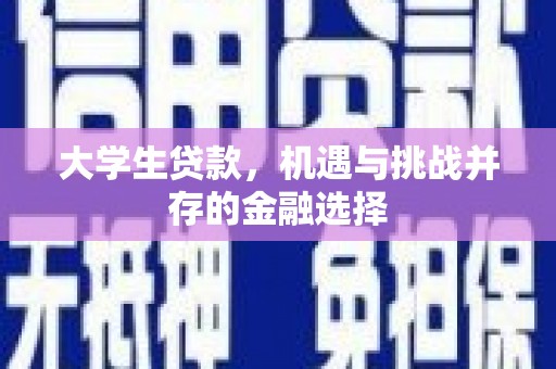 高邮大学生贷款，机遇与挑战并存的金融选择