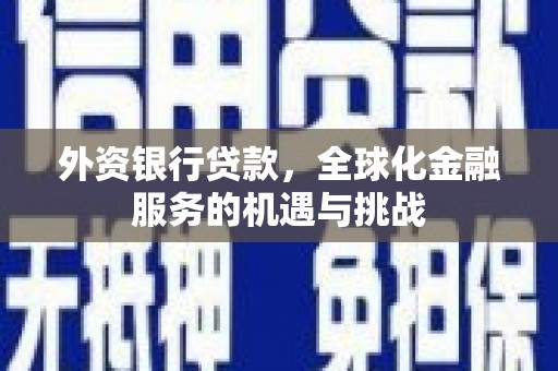 高邮外资银行贷款，全球化金融服务的机遇与挑战