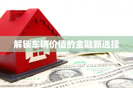 高邮解锁车辆价值的金融新选择